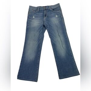 Rock & Republic Jeans Men's 34x30** Blue Relaxed Boot Cut Distressed Denim Faded